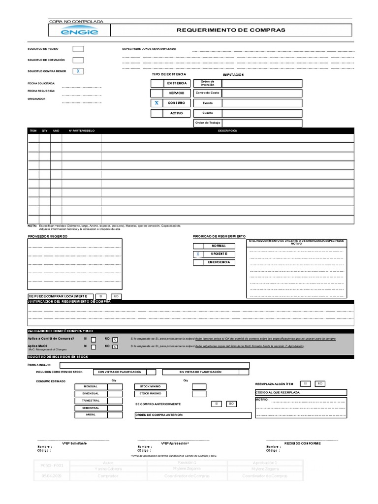 Formato de Solicitud de Compra | PDF | Informática y tecnología de la ...