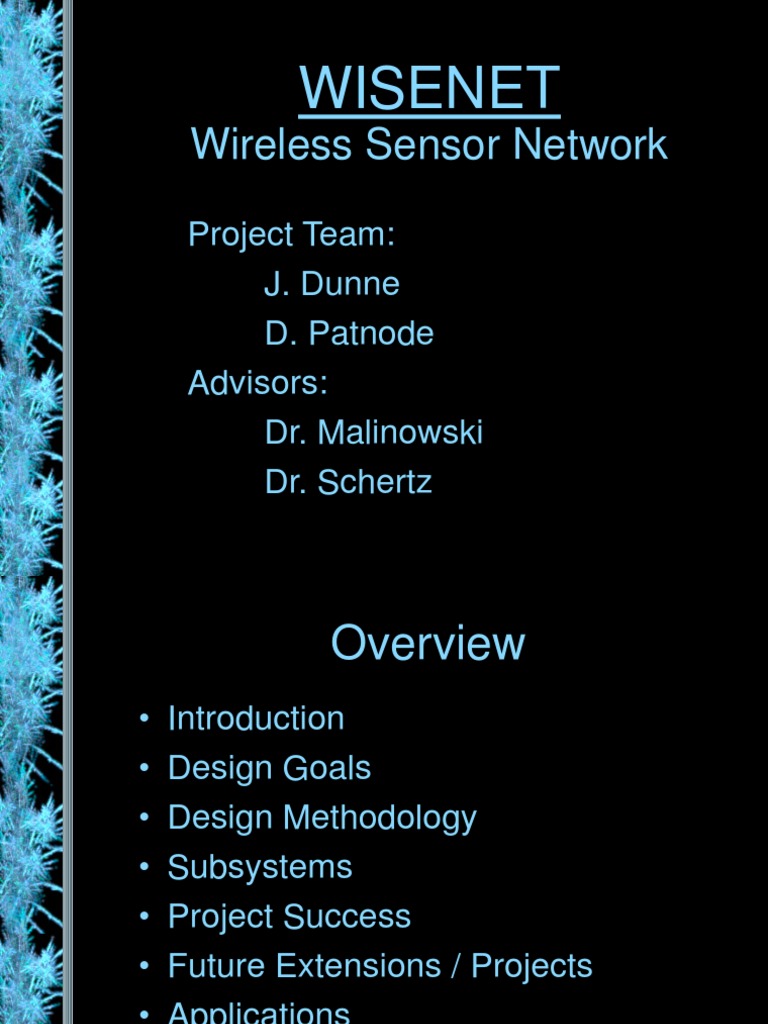 Final Presentation | PDF | Wireless Sensor Network | Application ...