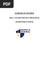 Courses MSC Physics (2 Years) UOS Final