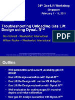 Troubleshooting Unloading Gas Lift Design Using DynaLift Weatherford