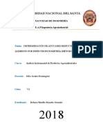 DETERMINACIÓN DE AZUCARES REDUCTORES DE UN ALIMENTO Rebaza Murillo Renatto