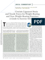 Anterior Cruciate Ligament Strain and Tensile Forces For Weight-Bearing and Non-Weight-Bearing Exercises: A Guide To Exercise Selection