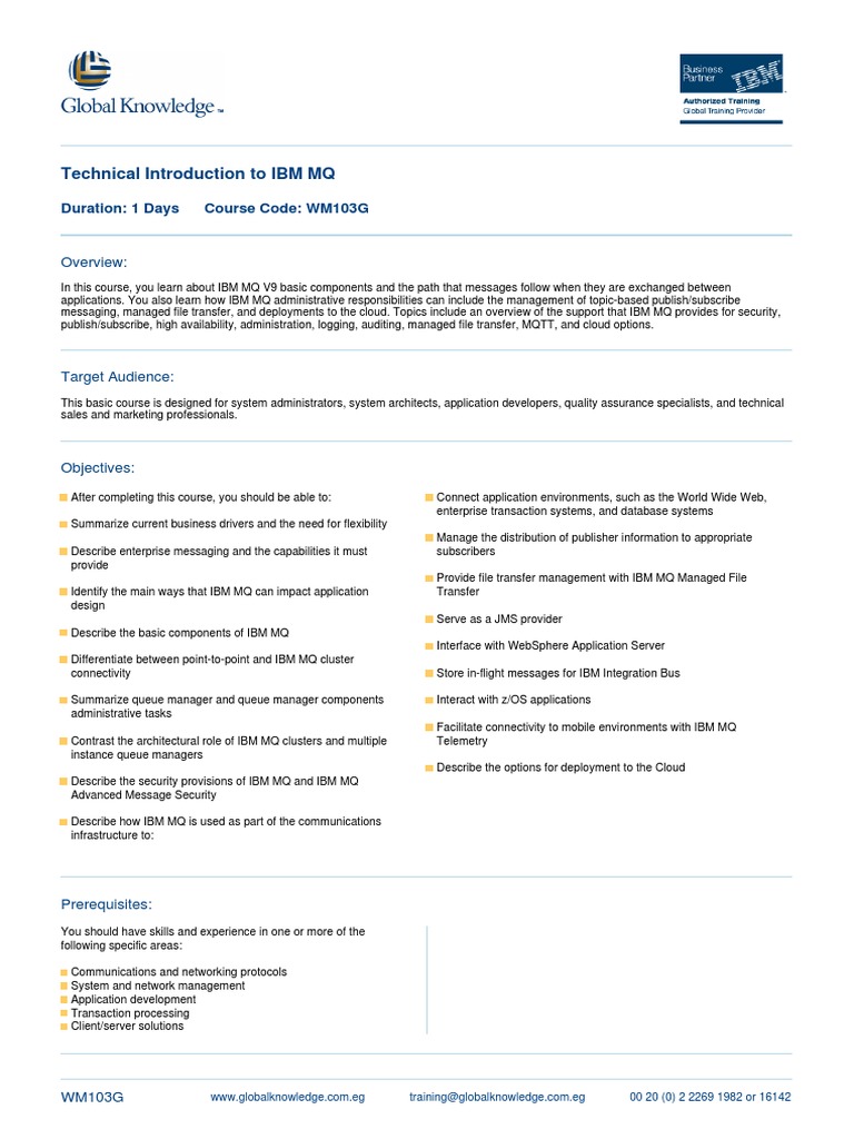 Intro to IBM MQ: Basics & Overview | PDF | Distributed Computing ...