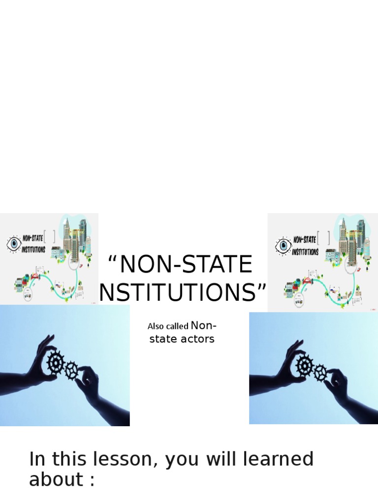 Overview of Non-State Institutions | PDF | Insurance | Non Governmental ...