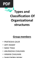 Types and Classification of Organisational Structures