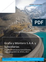 Graña y Montero S.A.A. y Subsidiarias: Estados Financieros Consolidados 31 de Diciembre de 2018 y 2017