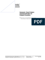 Homework / Exam Problem: Overhead Allocation For Pollution Prevention