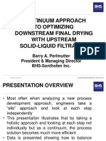 2019 Chem Show and Perlmutter-BHS Solid-Liquid Filtration and Final Drying Optimization