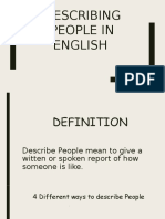 Describing People in English