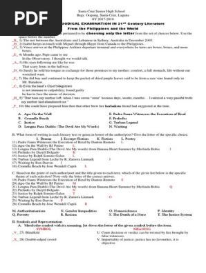 1st Periodical Exam in 21st Century Literature KEY TO CORRECTION.docx