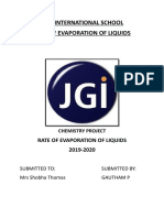 Jain International School Rate of Evaporation of Liquids