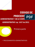 Nuevo Codigo Contencioso - Ley 1437 de 2011