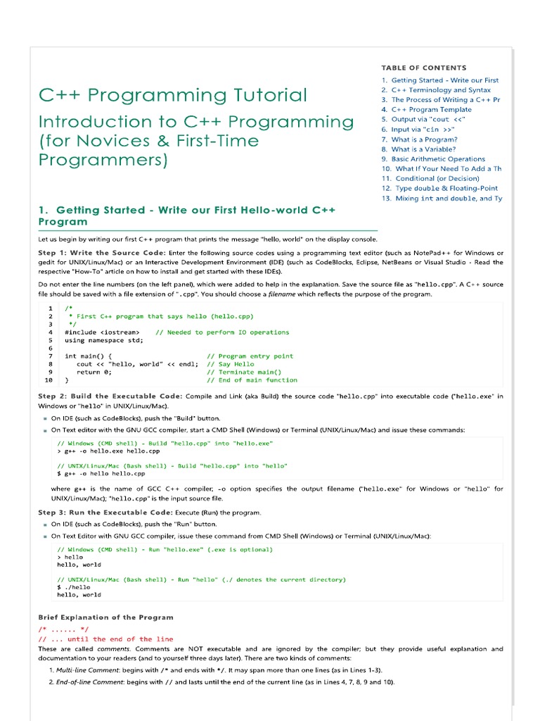 An Introduction To C++ Programming | PDF