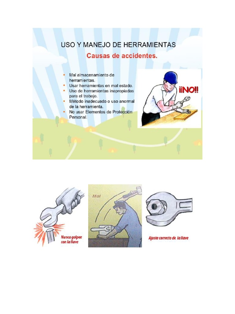 Seguridad en el Manejo de Herramientas | PDF | Tornillo | Herramientas