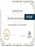 Certificado Fe de Jesús