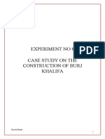 Experiment No 8 Case Study On The Construction of Burj Khalifa