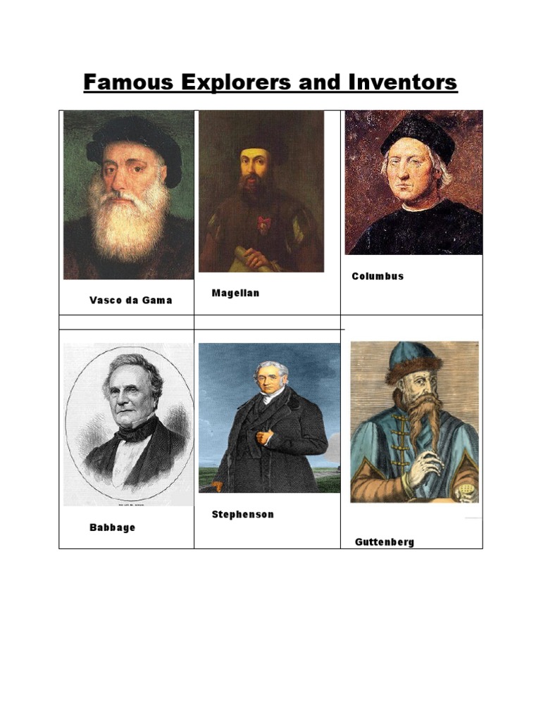 Notable Explorers and Inventors | PDF