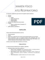 Examen físico del aparato respiratorio