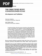 The Objectified Body Consciousness Scale: Article