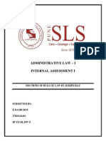 Administrative Law - I Internal Assessment I: Doctrine of Rule of Law by Joseph Raz