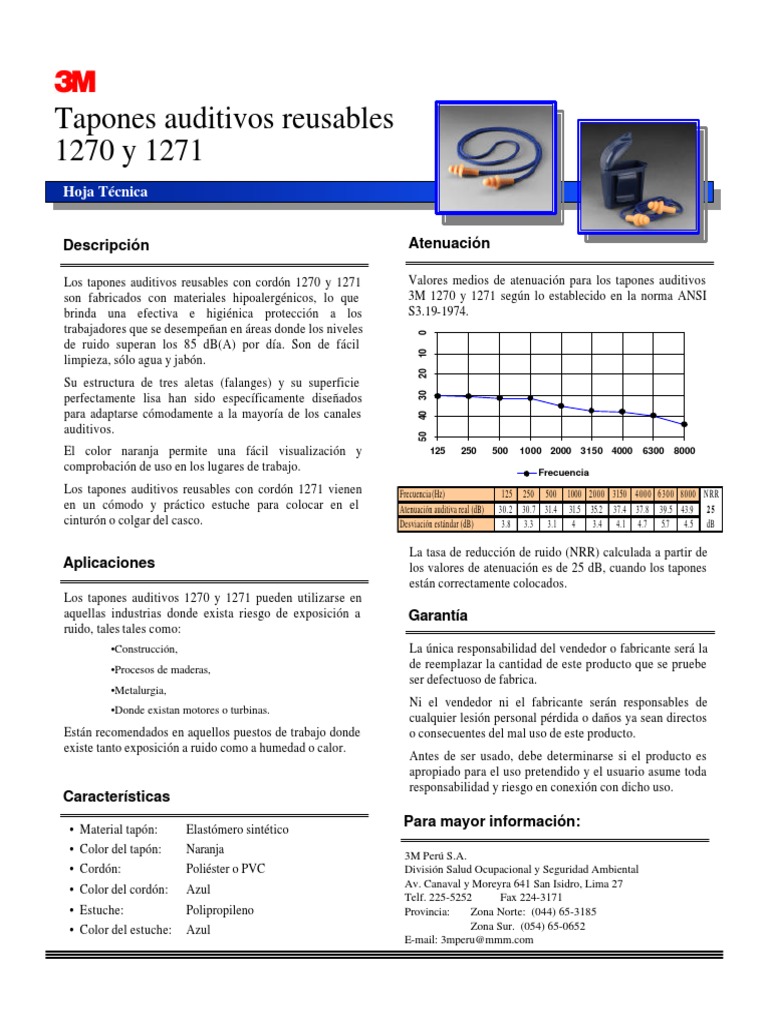 TAPON DE OIDO CON ESTUCHE 1271 - 3M