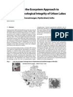 Implementing The Ecosystem Approach To Preserve The Ecological Integrity of Urban Lakes