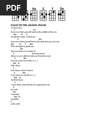 Count On Me Ukulele Chords