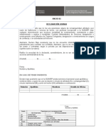 Anexo 02 Declaración Jurada: .. Firma Nombres y Apellidos