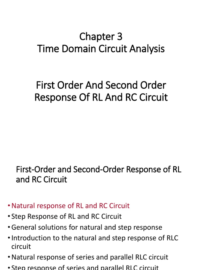 Time Domain Analysis of RL and RC Circuits | PDF | Electrical Network ...