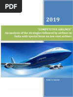 "Competitive Airlines" - An Analysis of The Strategies Followed by Airlines in India With Special Focus On Low-Cost Airlines