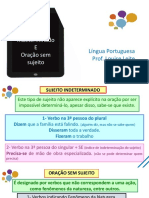 4. Sujeito Indeterminado e Oração Sem Sujeito