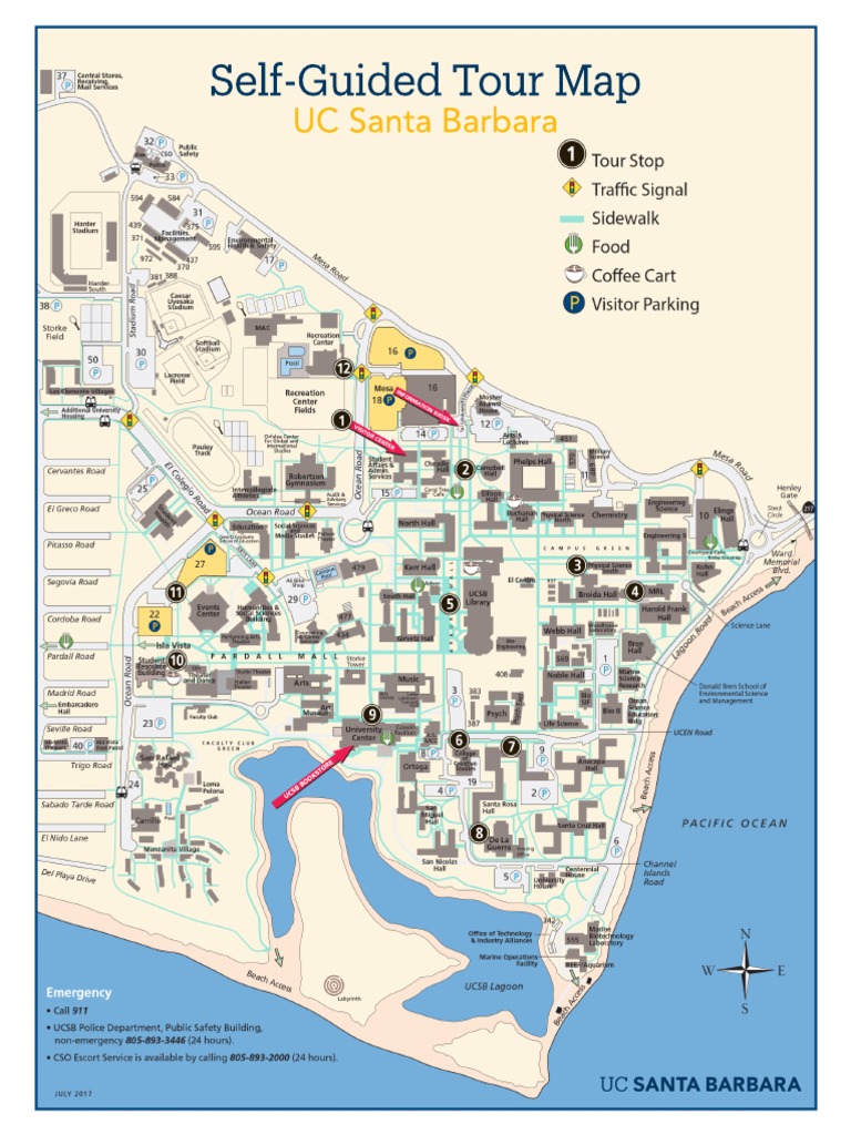 UCSB Self-Guided Campus Tour Map | PDF | Students | Further Education