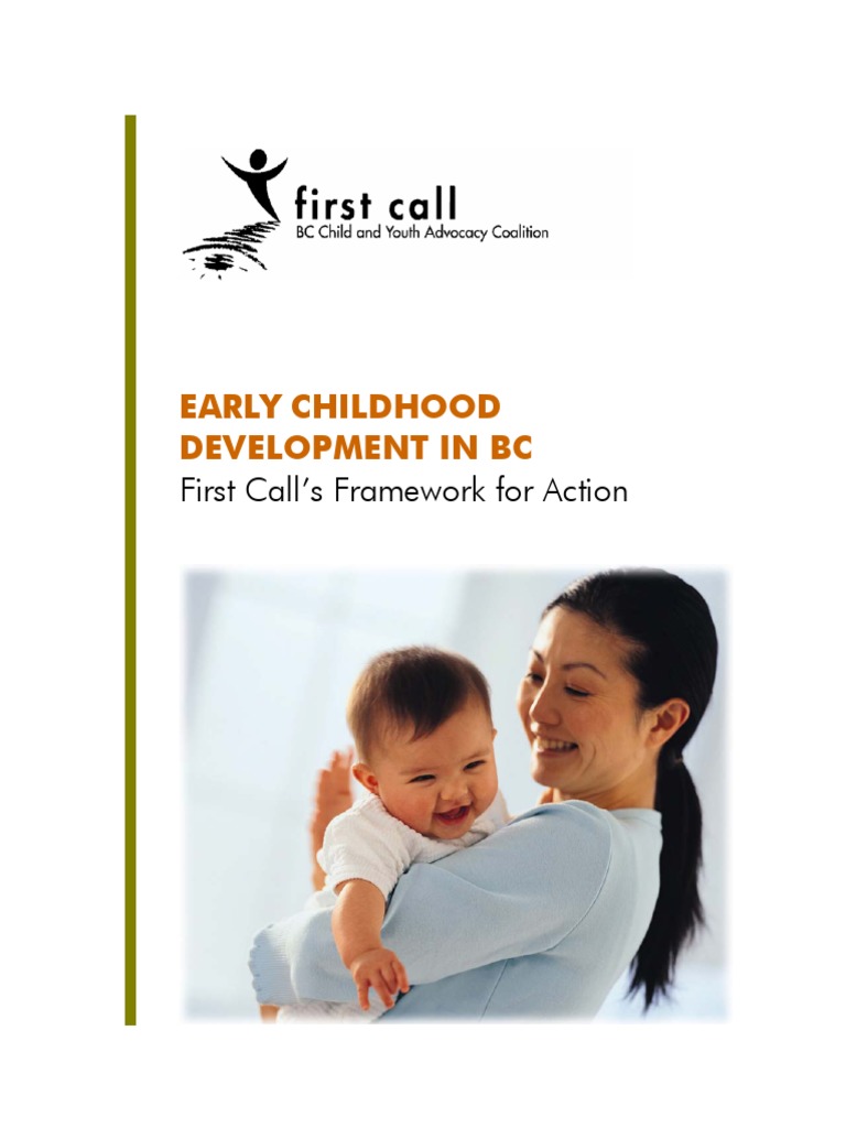 ECD Framework For Action FirstCall 2003 03 PDF | PDF | Child Care ...