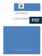 O Clima Urbano e o Sistema Clima Urbano (S.C.U