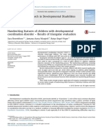 Caraterísticas Da Escrita de Crianças Com PDCM - Resultados de Avaliação Triangular - Rosenblum, Margieh & Engel-Yeger - 2013