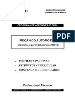 Estructura y PEA AMOD Mecánico Automotriz 201910