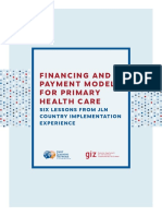 Financing and Payment Models For Primary Health Care: Six Lessons From JLN Country Implementation Experience