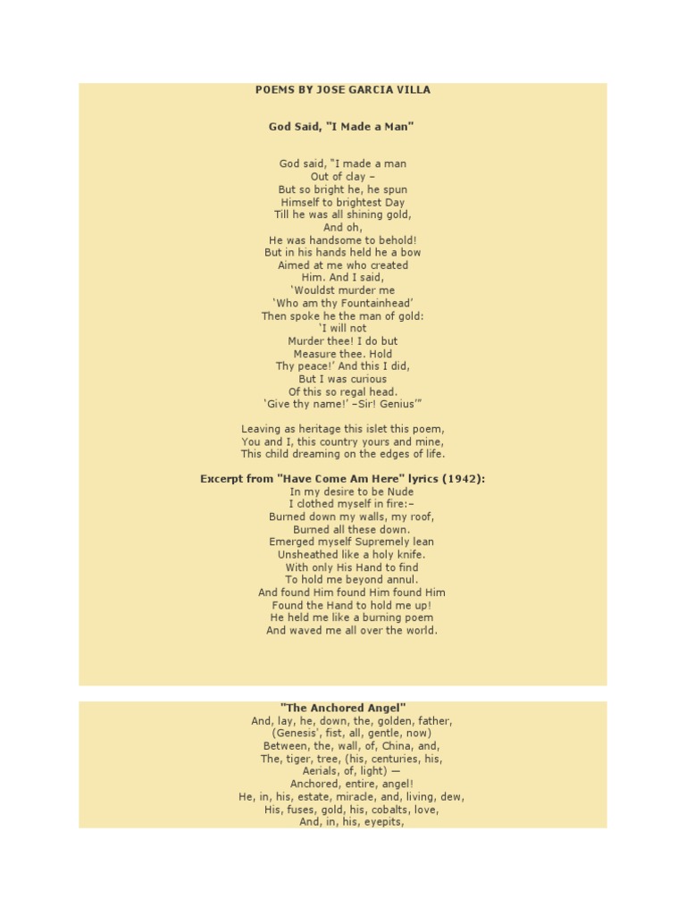 Poems by Jose Garcia Villa PDF
