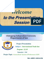 Welcome: To The Presentation Session