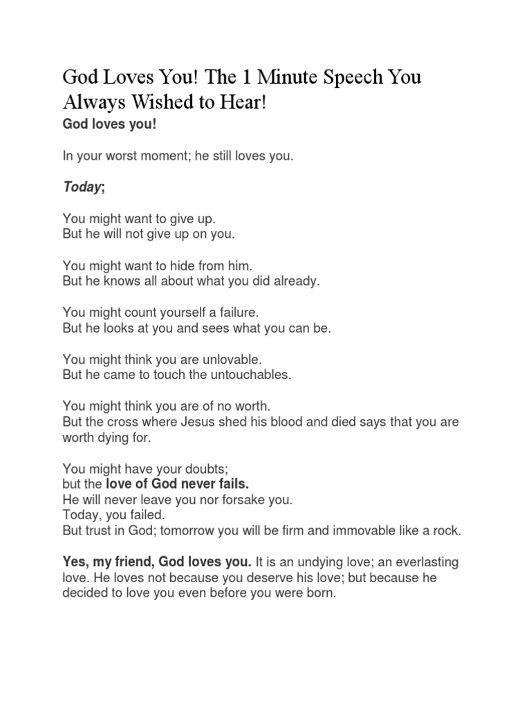 God Loves You Epistle To The Romans Jesus