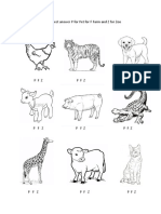 Encircle The Correct Answer P For Pet For F Farm and Z For Zoo