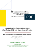 Howard Butcher - Integrating The Nursing Intervention Classification Into Education and Practice