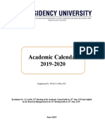 Academic Calendar 2019 20 PDF