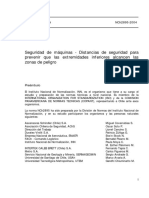 Seguridad de Máquinas - Distancias de Seguridad para Prevenir Que Las Extremidades Inferiores Alcancen Las Zonas de Peligro