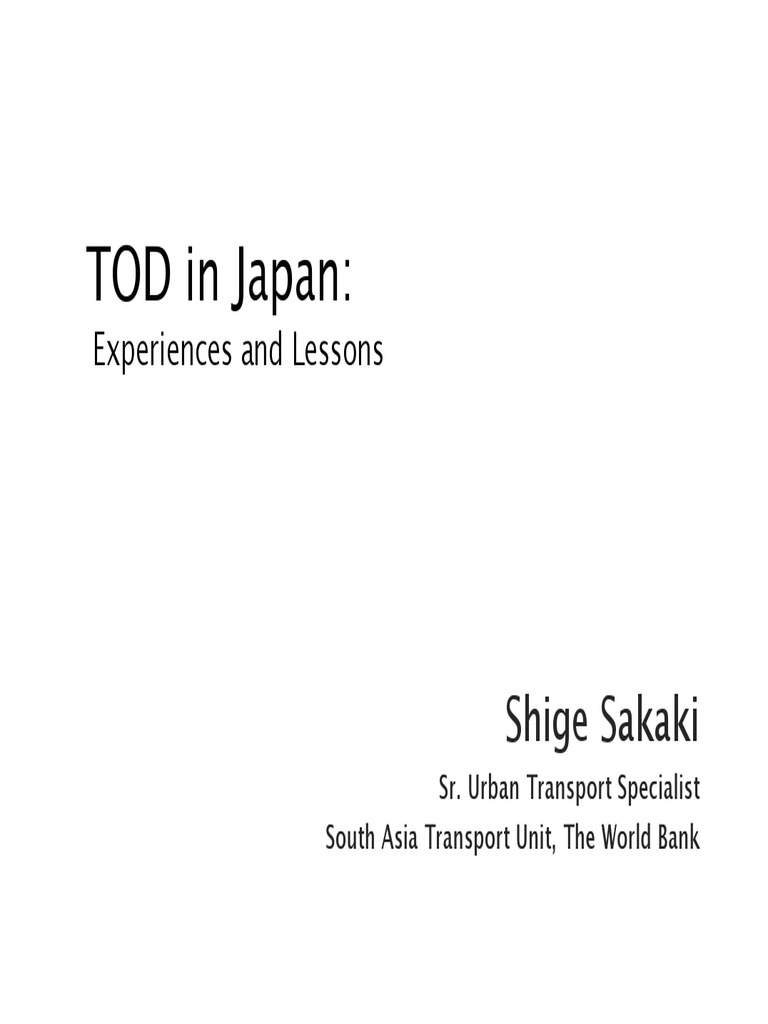 Transit Oriented Development | PDF | Train Station | Tokyo