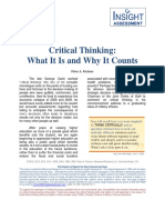 Critical Thinking: What It Is and Why It Counts: Peter A. Facione