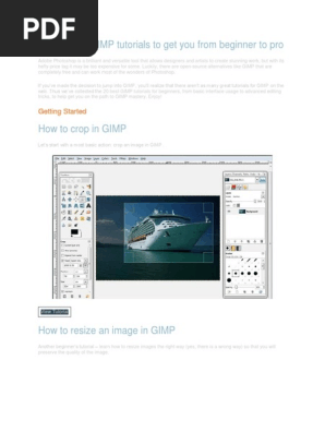 Fantastic Gimp Tutorials To Get You From Beginner To Pro Adobe Photoshop Computer Graphics