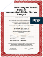 Surat Keterangan Tamat Belajar