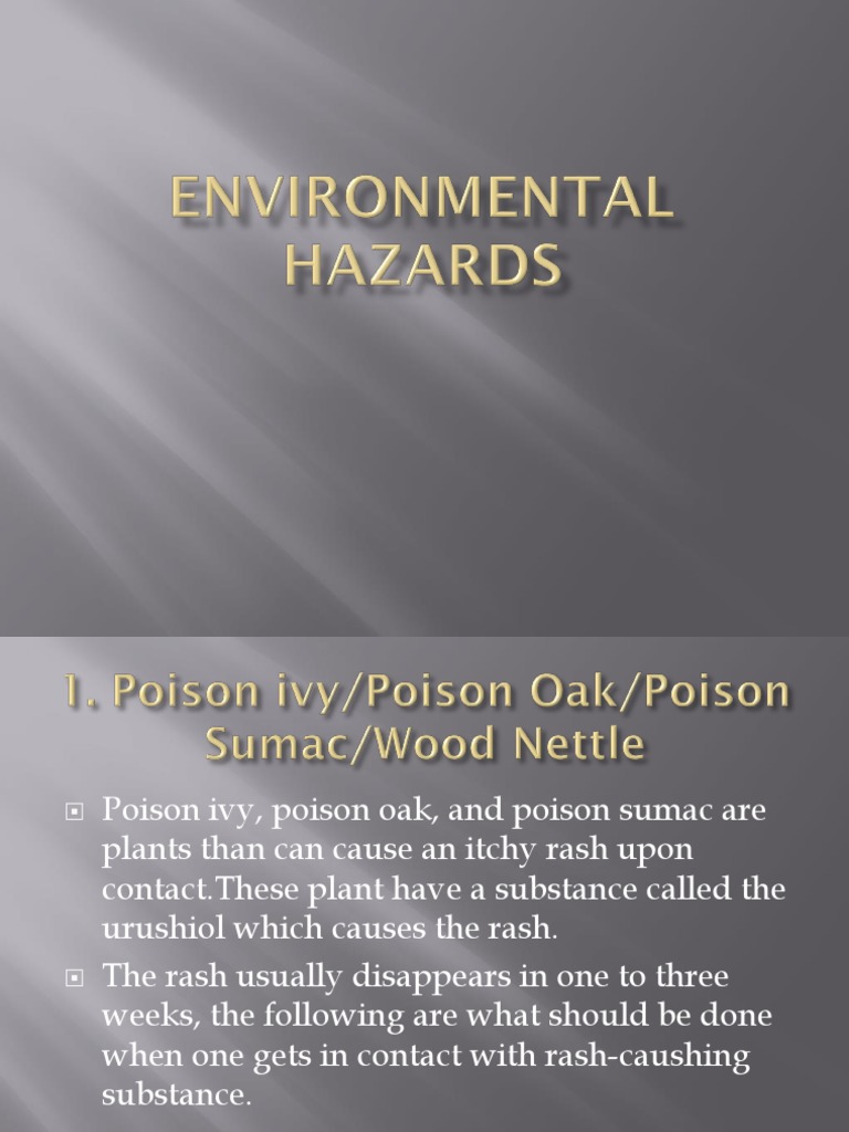 Environmental Hazards PDF Snake Medical Specialties