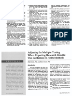 Adjusting Multiple Testing When Reporting Research Results: Holm Methods